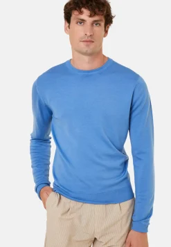 Maison Montagut Pulls>Pull Col Rond Avec Logo En Laine Merinos - Eddie