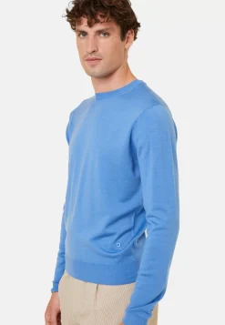 Maison Montagut Pulls>Pull Col Rond Avec Logo En Laine Merinos - Eddie