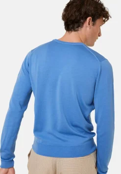 Maison Montagut Pulls>Pull Col Rond Avec Logo En Laine Merinos - Eddie