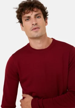 Maison Montagut Pulls>Pull Col Rond Avec Logo En Laine Merinos - Eddie
