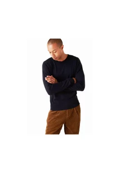 Maison Montagut Pulls>Pull Col Rond Avec Logo En Laine Merinos - Eddie