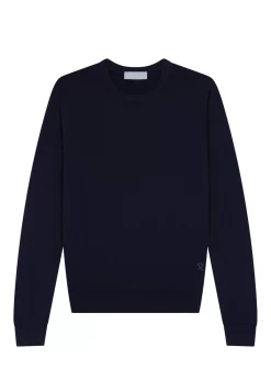 Maison Montagut Pulls>Pull Col Rond Avec Logo En Laine Merinos - Eddie