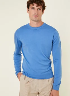 Maison Montagut Pulls>Pull Col Rond Avec Logo En Laine Merinos - Eddie