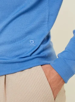 Maison Montagut Pulls>Pull Col Rond Avec Logo En Laine Merinos - Eddie