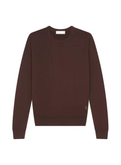 Maison Montagut Pulls>Pull Col Rond Avec Logo En Laine Merinos - Eddie