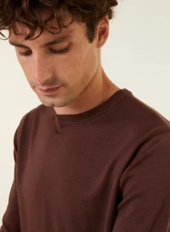Maison Montagut Pulls>Pull Col Rond Avec Logo En Laine Merinos - Eddie