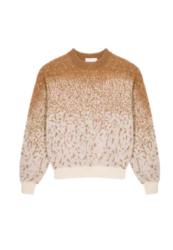 Maison Montagut Pulls>Pull Col Rond Bicolore En Mohair - Figaro