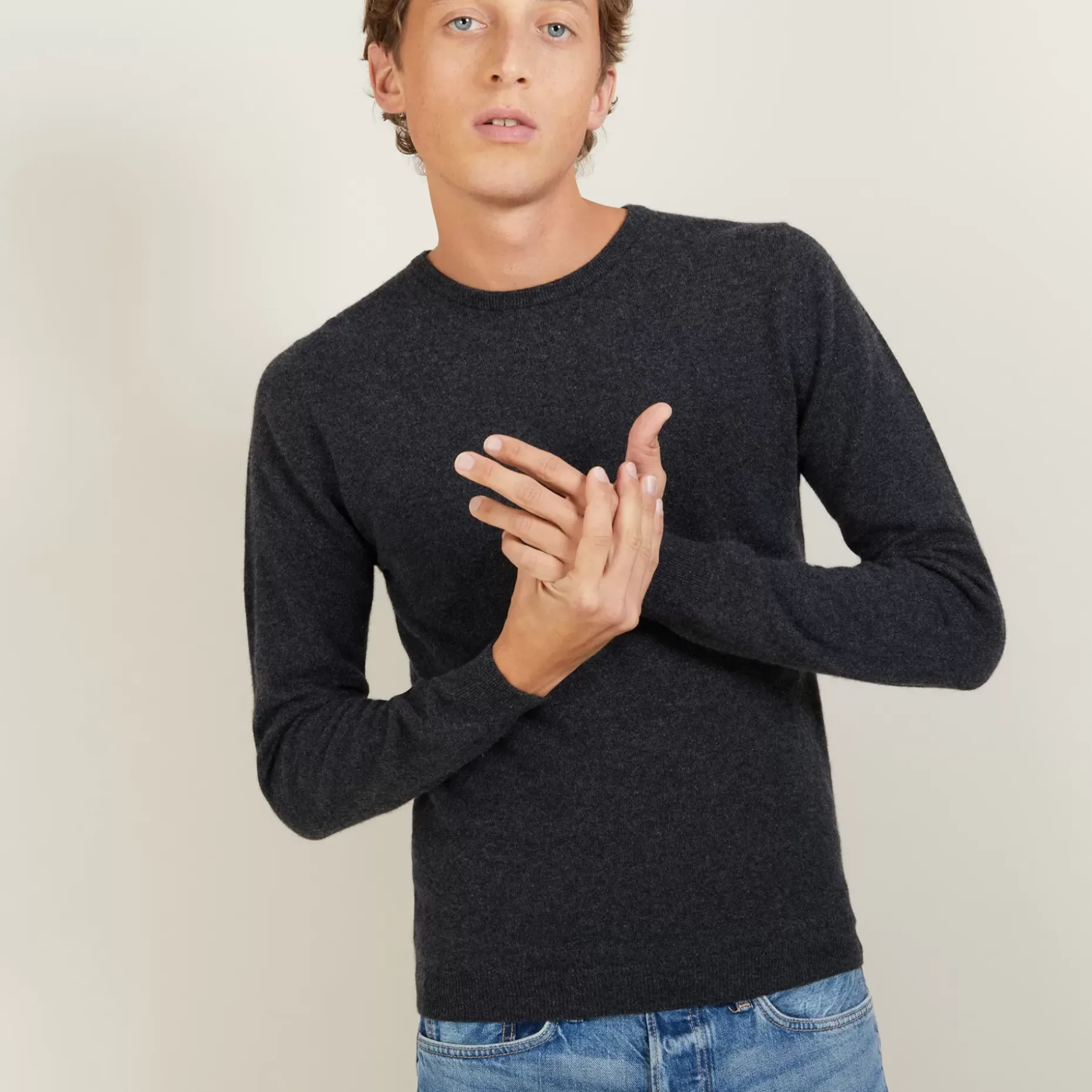 Maison Montagut Pulls>Pull Col Rond En Cachemire - Benoit