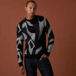 Maison Montagut Pulls>Pull Col Rond En Cachemire 4 Fils - Adam Noir