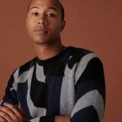 Maison Montagut Pulls>Pull Col Rond En Cachemire 4 Fils - Adam Noir