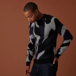 Maison Montagut Pulls>Pull Col Rond En Cachemire 4 Fils - Adam Noir