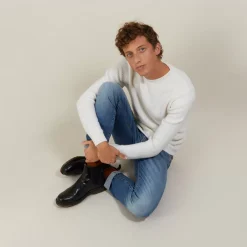 Maison Montagut Pulls>Pull Col Rond En Cachemire 4 Fils - Liverpool