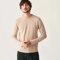 Maison Montagut Pulls>Pull Col Rond En Cachemire Finitions Roulotees - Ernest