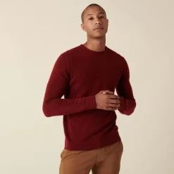 Maison Montagut Pulls>Pull Col Rond En Cachemire Finitions Roulotees - Ernest