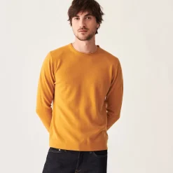 Maison Montagut Pulls>Pull Col Rond En Cachemire Finitions Roulotees - Ernest