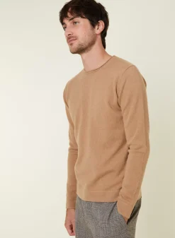 Maison Montagut Pulls>Pull Col Rond En Cachemire Finitions Roulotees - Ernest