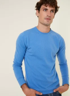 Maison Montagut Pulls>Pull Col Rond En Cachemire Finitions Roulotees - Ernest