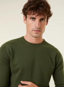 Maison Montagut Pulls>Pull Col Rond En Cachemire Finitions Roulotees - Ernest