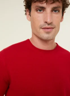 Maison Montagut Pulls>Pull Col Rond En Cachemire Finitions Roulotees - Ernest