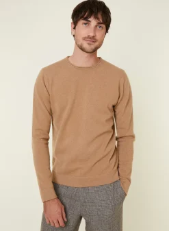 Maison Montagut Pulls>Pull Col Rond En Cachemire Finitions Roulotees - Ernest