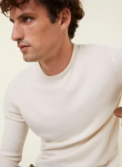 Maison Montagut Pulls>Pull Col Rond En Cachemire Finitions Roulotees - Ernest