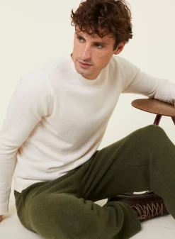 Maison Montagut Pulls>Pull Col Rond En Cachemire Finitions Roulotees - Ernest