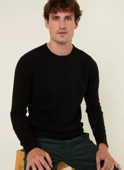 Maison Montagut Pulls>Pull Col Rond En Cachemire Finitions Roulotees - Ernest