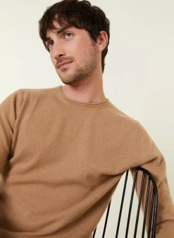 Maison Montagut Pulls>Pull Col Rond En Cachemire Finitions Roulotees - Ernest
