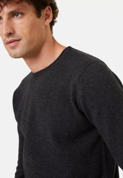 Maison Montagut Pulls>Pull Col Rond En Cachemire Finitions Roulotees - Ernest