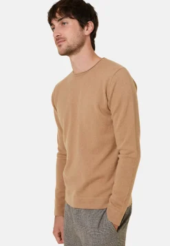 Maison Montagut Pulls>Pull Col Rond En Cachemire Finitions Roulotees - Ernest