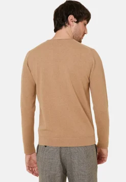 Maison Montagut Pulls>Pull Col Rond En Cachemire Finitions Roulotees - Ernest