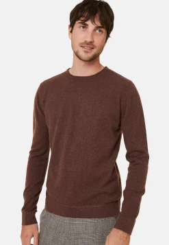 Maison Montagut Pulls>Pull Col Rond En Cachemire Finitions Roulotees - Ernest