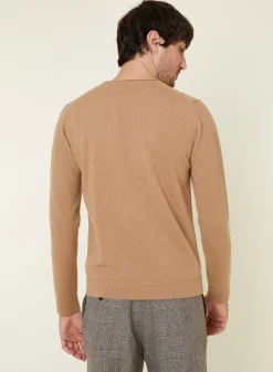 Maison Montagut Pulls>Pull Col Rond En Cachemire Finitions Roulotees - Ernest