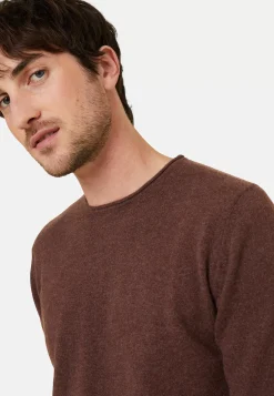 Maison Montagut Pulls>Pull Col Rond En Cachemire Finitions Roulotees - Ernest