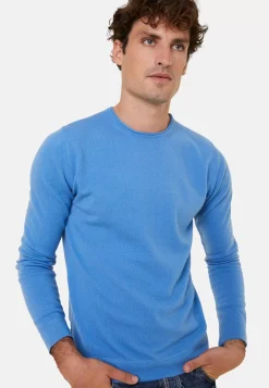 Maison Montagut Pulls>Pull Col Rond En Cachemire Finitions Roulotees - Ernest