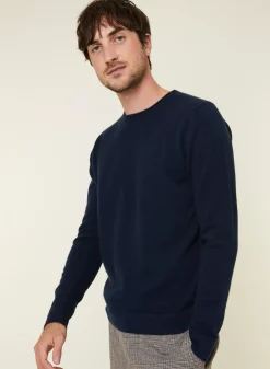 Maison Montagut Pulls>Pull Col Rond En Cachemire Finitions Roulotees - Ernest