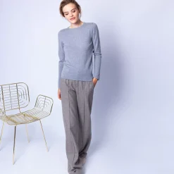 Maison Montagut Pulls>Pull Col Rond En Cachemire Intemporel - Evana