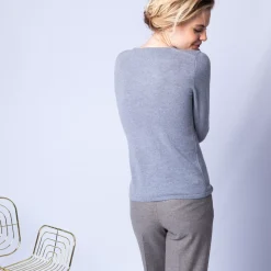 Maison Montagut Pulls>Pull Col Rond En Cachemire Intemporel - Evana