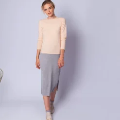 Maison Montagut Pulls>Pull Col Rond En Cachemire Intemporel - Evana