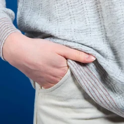Maison Montagut Pulls>Pull Col Rond En Cachemire Lin - Ambre