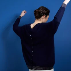 Maison Montagut Pulls>Pull Col Rond En Cachemire Lin - Ambre