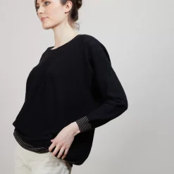 Maison Montagut Pulls>Pull Col Rond En Cachemire Lin - Ambre