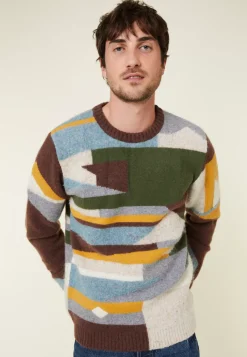 Maison Montagut Pulls>Pull Col Rond En Cachemire Superbowl - Florian Marron Fonce