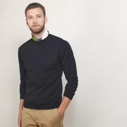 Maison Montagut Pulls>Pull Col Rond En Coton Cachemire - Burton