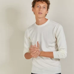 Maison Montagut Pulls>Pull Col Rond En Laine Et Soie - Barsam