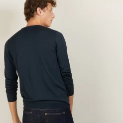 Maison Montagut Pulls>Pull Col Rond En Laine Et Soie - Barsam