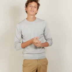 Maison Montagut Pulls>Pull Col Rond En Laine Et Soie - Barsam