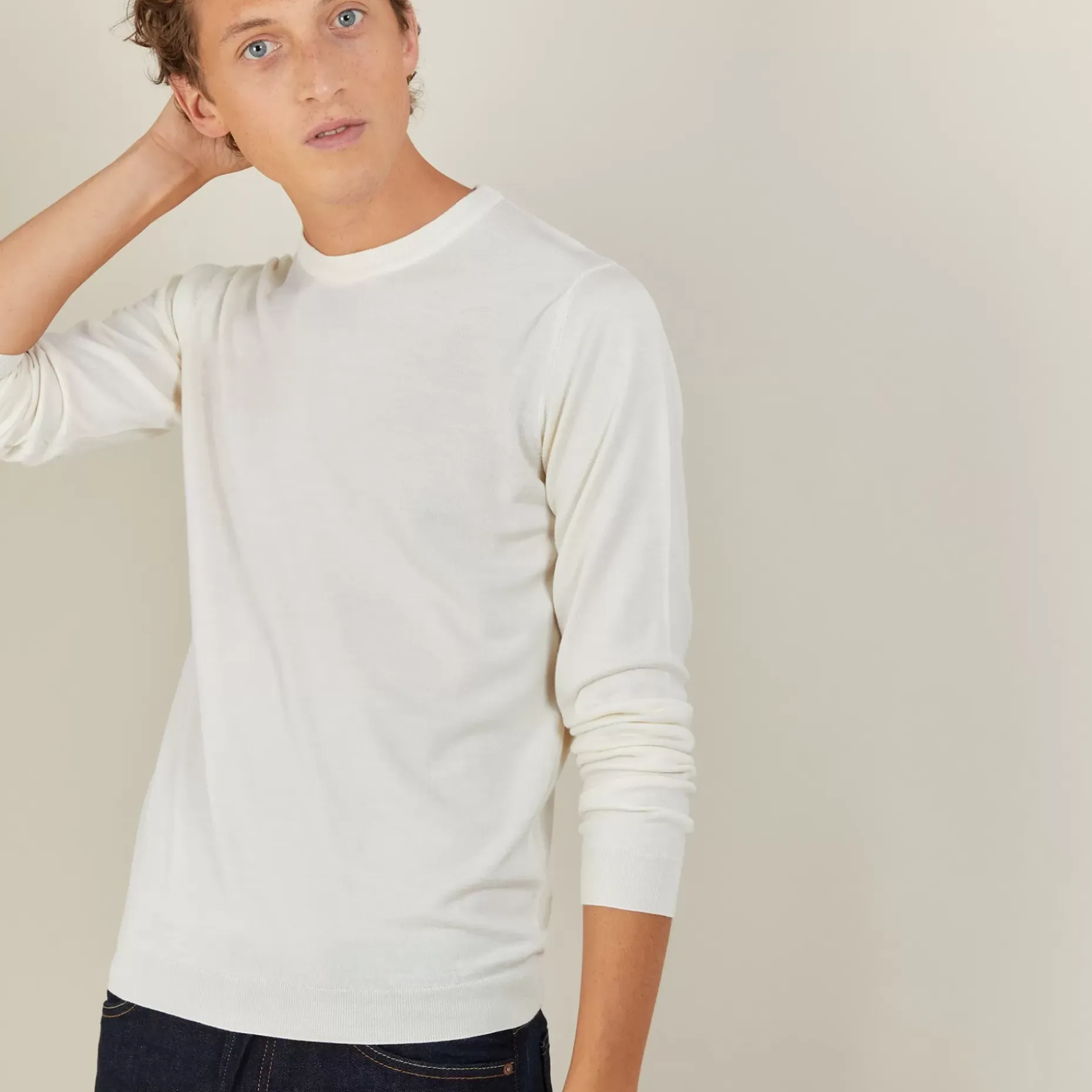 Maison Montagut Pulls>Pull Col Rond En Laine Et Soie - Barsam