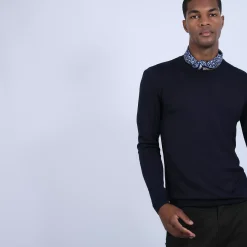 Maison Montagut Pulls>Pull Col Rond En Laine Et Soie - Barsam