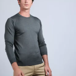 Maison Montagut Pulls>Pull Col Rond En Laine Et Soie - Barsam